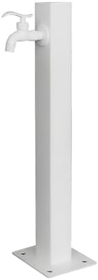 Outdoor Stainless Steel Garden Water Faucet Stand, Decorative Hose Holder & Fountain Dispenser for Irrigation and Washing, 60x13CM Garden Feature by Unknown