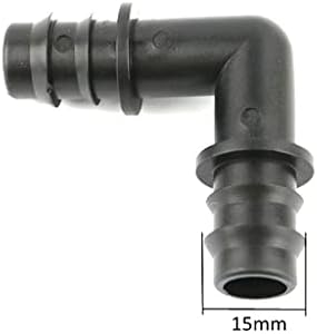 10pcs 16mm Irrigation Barb Elbow Connector 90 Degree Adapter for 5/8" Hose Drip Tape - Durable ABS Reusableplastic - Image 2