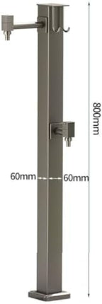 304 Stainless Steel Vertical Garden Water Column, Outdoor Water Fountain Courtyard Hydrant Retro Post Faucet, Garden Hose Holder with Brass Faucet,freestanding Antifreeze Faucet Water Dispenser - Image 2