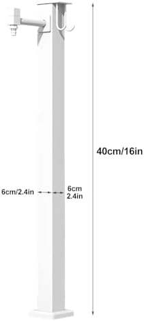 Frost Free Outdoor Faucet Garden Water Spigot 40cm White Hose Connector Durable Freestanding Faucet Post for Winter Use Adjustable A Side Water Inlet - Image 6