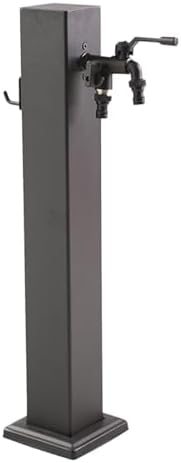 Outdoor Hydrant, Freestanding Antifreeze Water Column, Garden Fountain Watering Device, Stainless Steel Hose Holder with Double Water Outlet(80cm/31in) by Unknown