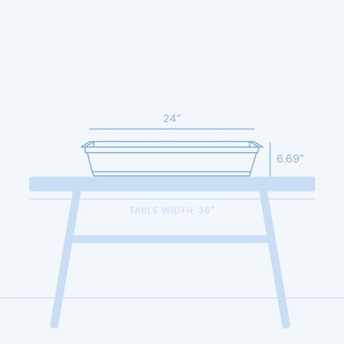 Bloem Dura Cotta 24" Plastic Window Box Planter with Saucer, Basil, 3-Pack - Image 3