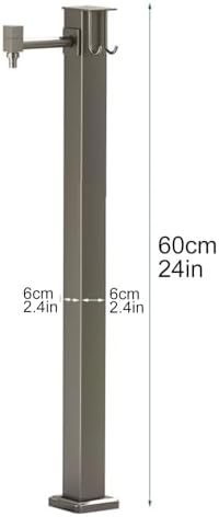 Frost Free Outdoor Faucet 60cm Gray Garden Water Column Spigot Durable Hose Connector Freeze Proof Outdoor Faucet Post for Easy Water Access - Image 6