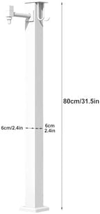 Frost-Free Outdoor Faucet Stand, Vertical Garden Hose Post, Freestanding Water Column Spigot, 80cm White Water Inlet, Ideal for Gardens and Patios - Image 6