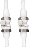 2Pcs 1/4" Plastic Panel Mounting Hose Barb Quick Connector Coupling by BBTUS