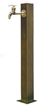 304 Stainless Steel Outdoor Water Column Fountain, Stylish Square Hose Faucet for Garden Irrigation & Washing, Durable & Elegant Garden Feature (Size 4) by Unknown