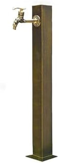304 Stainless Steel Outdoor Water Column Fountain, Stylish Square Hose Faucet for Garden Irrigation & Washing, Durable & Elegant Garden Feature (Size 4) by Unknown