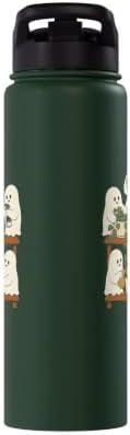 Plant Halloween Ghosts Watering Houseplant Lover Gift Stainless Steel Insulated Water Bottle - Image 4