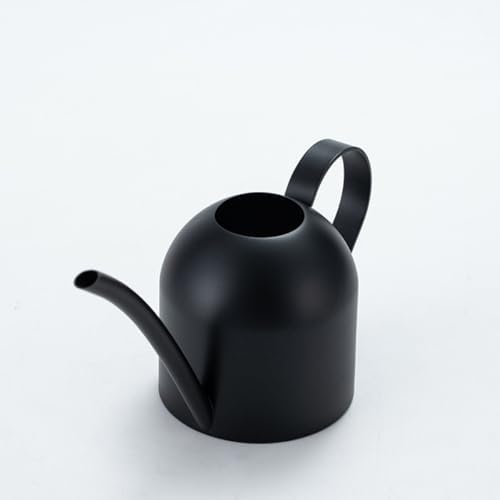 TEHAUX 500ml Vintage Metal Watering Can with Long Spout, Black Stainless Steel Garden Watering Kettle for Indoor and Outdoor Plants - Image 4