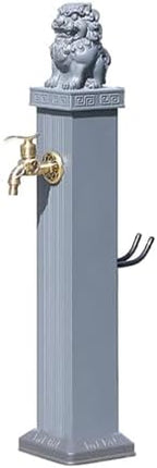 Outdoor Vertical Square Garden Water Column,freestanding Garden Hose Holder with Full Copper Faucet,Creativity Decorative Water Fountain Yard Hydrant，for Watering Irrigation Washing by Unknown