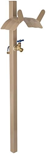 Rocky Mountain Goods Hose Stand with Spigot - Heavy Duty Steel Construction with Brass Faucet - Holds up to 150’ of Garden Hose - Free Standing Mounts in Soil or Concrete by Rocky+Mountain+Goods