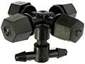 Xiaochen Sprinklers Watering Pipe Fittings 20 Pieces of 4-Way Gray Garden Sprayer Adjustable Drip Nozzle with 4/7mm Three-Way Atomizing Flow Dripper Hose Drip Irrigation IT216 by Unknown