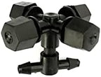 Xiaochen Sprinklers Watering Pipe Fittings 20 Pieces of 4-Way Gray Garden Sprayer Adjustable Drip Nozzle with 4/7mm Three-Way Atomizing Flow Dripper Hose Drip Irrigation IT216 by Unknown