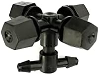 Garden Lawn Sprinkler Irrigation System 20 Pieces of 4-Way Gray Garden Sprayer Adjustable Drip Nozzle with 4/7mm Three-Way Atomizing Flow Dripper Hose Drip Irrigation IT216 by Lrjskwzc