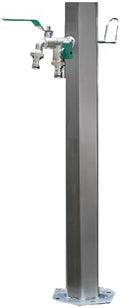 Outdoor Stainless Steel Standing Water Column, Freestanding Garden Hose Holder with Faucet for Garden Irrigation and Washing(50x21cm/20x8in) by Unknown