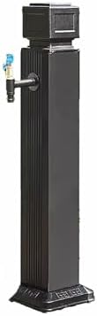 Floor Mounted Faucet Outdoor Water Pipe Vertical Fountain Irrigation Column,304 Stainless Steel Outdoor Water Station & Hose Holder, Dual Faucet Durable Weatherproof Garden Supply, Versatile by Unknown