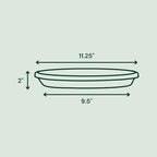 Bloem Terra Plastic Saucer Tray for 12" Terra Planter, Vanilla Bean, 6-Pack - Image 3