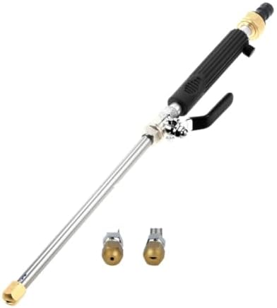 High Pressure Washer Nozzle Washer Wand Hose Nozzle Watering Sprayer Cleaning Tool, for Car/Garden Cleaning(Black) by Unknown