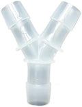 5Pcs Tee Connector Hose Barb Fitting Y Shaped Air Water Flow Splitter Plastic Tubing Joint For Drip Irrigation Aquariums Garden(20mm Y Tee 5pcs) by Unknown