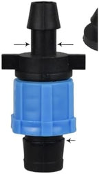 16mm 5/8" Drip Irrigation Tape Shut-Off Valve End Plug Connector Lock Garden Watering System Greenyhouse to p/;vc Hard Pipe(KSL02-335-20PCS) by Unknown