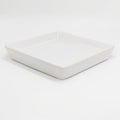 Square Ceramic Plant Saucer Tray 12 13 14 Inch White,14" OD x12.2 ID x1.6 Deep, Sturdy Heavy Duty Glazed Planter Drip Flower pots with Catch Basin for Indoor Outdoor Plants(14" White) by Unknown