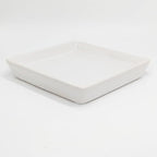 Square Ceramic Plant Saucer Tray 12 13 14 Inch White,14" OD x12.2 ID x1.6 Deep, Sturdy Heavy Duty Glazed Planter Drip Flower pots with Catch Basin for Indoor Outdoor Plants(14" White) by Unknown