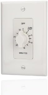TORK A530MW Spring-Wound in-Wall Twist Timer with 30-Minute Length and White Faceplate, for Automatic Shutoff of Fans or Lights - Image 4