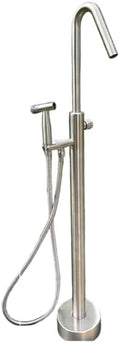 304 Stainless Steel Freestanding Vertical Garden Water Column Hose Stand with Double Faucet for Irrigation and Car Wash by Unknown