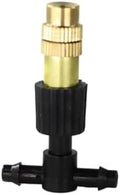 Irrigation System forgarden 10-100PCS Adjustable Brass Spray Nozzles with 1/4” Tee Joint for Garden Lawn 4/7mm Hose Misting Watering Sprinkler Garden Sprinkler(Gold 100PCS) by Unknown