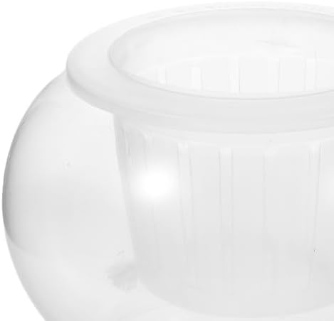 Glass Self Watering Planter Round Desktop Hydroponic Flower Vase - Image 3