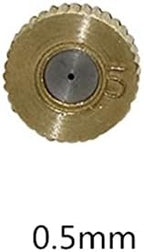 Garden Lawn Sprinkler Irrigation System 3/16 Inch External Thread Copper Stainless Steel Atomizing Atomizing Nozzle Garden Irrigation Mist Cooling Dust Sprayer 5 Pieces (Color : 0.5mm) - Image 2