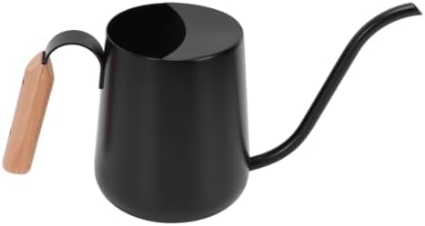 Stainless Steel Watering Can with Long Spout Beech Wood Handle 1000ml for Indoor Plants s Garden (Black) - Image 5