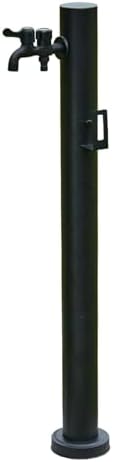 Stainless Steel Outdoor Garden Faucet Post, Freestanding Hose Holder Stand with Faucet, Vertical Garden Water Column, Floor Mounted Water Feature Fountain, Antifreeze Fau（B-Height 96cm） by Unknown