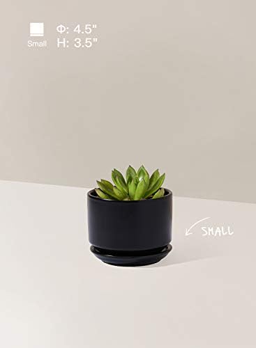 LE TAUCI Ceramic Pots for Plants, 4.3+5.3+6.8 Inch, Set of 3, Black - Image 3
