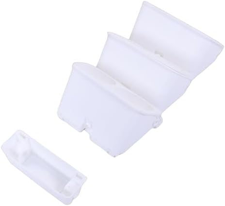 Estink Wall Plant Pots, PP Vertical Hanging Planter with 2 Pockets, Self Watering Stackable Design for Indoor Outdoor Succulents Vegetables on Walls Balconies (White) by Following
