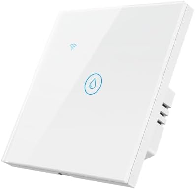 Zigbee Smart Water Heater Switch, Glass Touch Panel,No Neutral line Needed and Neutral line Needed Dual Mode,ZigBee Hub Required, EU, 20A by ngnsky