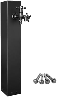304 Stainless Steel Vertical Outdoor Faucets with Double Outlet, Freestanding Garden Water Column Hose Holder for Garden Farm Irrigation Washing(60x12cm/24x5in) by Unknown