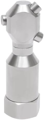1/2" Cleaning Nozzle, 360° Rotating Spray Nozzle, 303 Stainless Steel Washing Nozzle, 50L/Min Flow High Pressure Continuous Rotary Washer Nozzle for Barrel Tank Cleaning by Milzeone