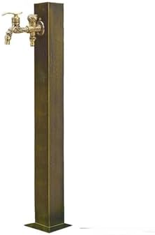 304 Stainless Steel Outdoor Water Column with Faucet, Square Hose Connector for Irrigation & Washing, Durable Stylish Garden Accessory (Size 6) by Unknown