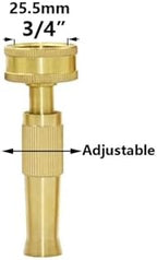 Garden Supplies Brass Hose Irrigation Sprinklers Copper High Pressure Nozzle Car Wash Garden Irrigation Water Guns Adjustable Plant Watering Nozzle(Plastic Nozzle) - Image 6