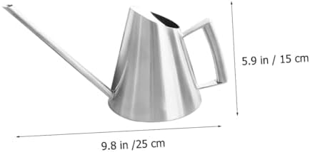 Stainless Steel Watering Can 900ml Vintage Silver Garden Pot - Image 6