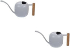 Happyyami 2pcs Watering Can Indoor Plants Succulent Plants Small Plant Misters Pot Watering Flower Kettle House Plants Outdoor Plants Metal Household Watering Pot White Stainless Steel by Happyyami