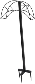Portable Iron Garden Hose Black Storage Holder for Outdoor Use by BESTOYARDSHOME