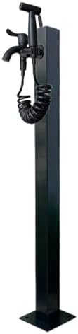 Floor Mounted Faucet Outdoor Water Pipe Vertical Fountain Irrigation Column,Frost-Free Outdoor Faucet with Garden Hose Extender, Stainless Steel Square Spigot, Freestanding Hose Holder & Rem by Unknown