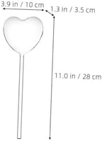 YARNOW Heart Shaped Glass Self-Watering Globes Automatic Plant Watering System for Potted Plants 3-Piece Set for Indoor and Outdoor Gardening - Image 2