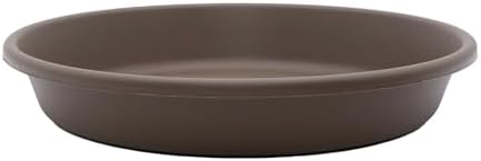 The HC Companies Plastic Plant Saucer - Flower Pot Saucers for Outdoors & Indoors - Traditional Design Plant Pot Trays for Water Drainage - Durable & Stylish Round Plant Tray (21-inch Chocolate) by TheHCCompanies