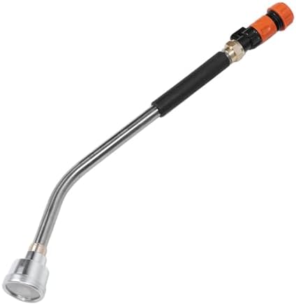 Garden Hose Watering Wand Stainless Steel and Aluminum Watering Sprayer Wand with Press Switch Adjustable Spray Patterns for Plants Cars AC Yards (60CM) - Image 3