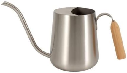 Comfortable Long-Spout Watering Can, Brushed Stainless Steel by Gralara