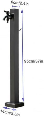 Freestanding Garden Water Column,Outdoor Water Tap with Dual Outlet Faucet - Image 2