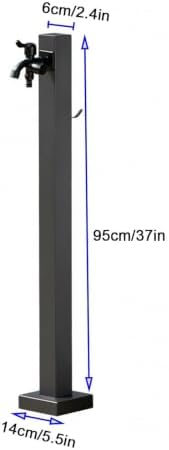 Freestanding Garden Water Column,Outdoor Water Tap with Dual Outlet Faucet - Image 2